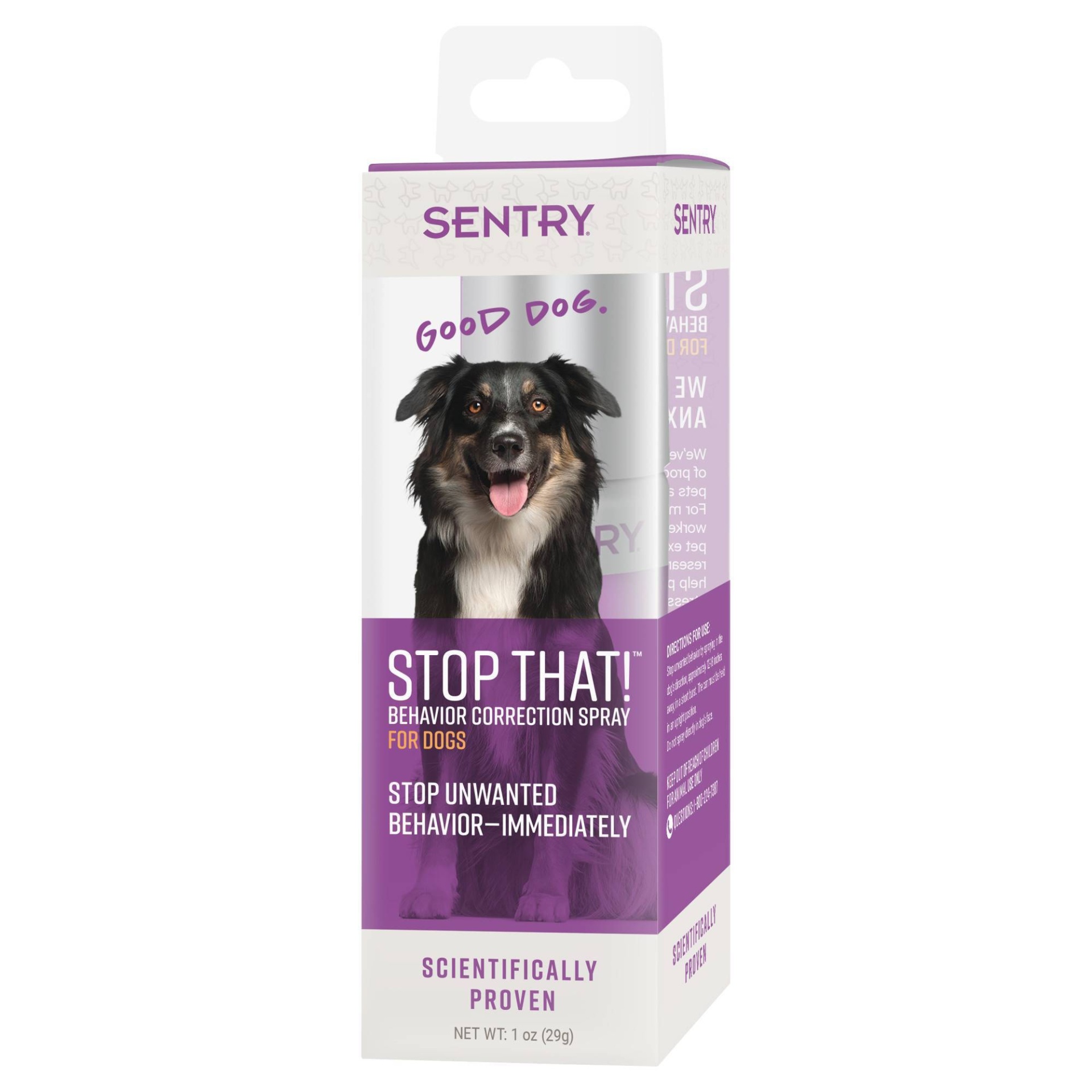 slide 1 of 1, Sentry Good Behavior Stop That! Noise & Pheromone Spray for Dogs, 1 fl oz