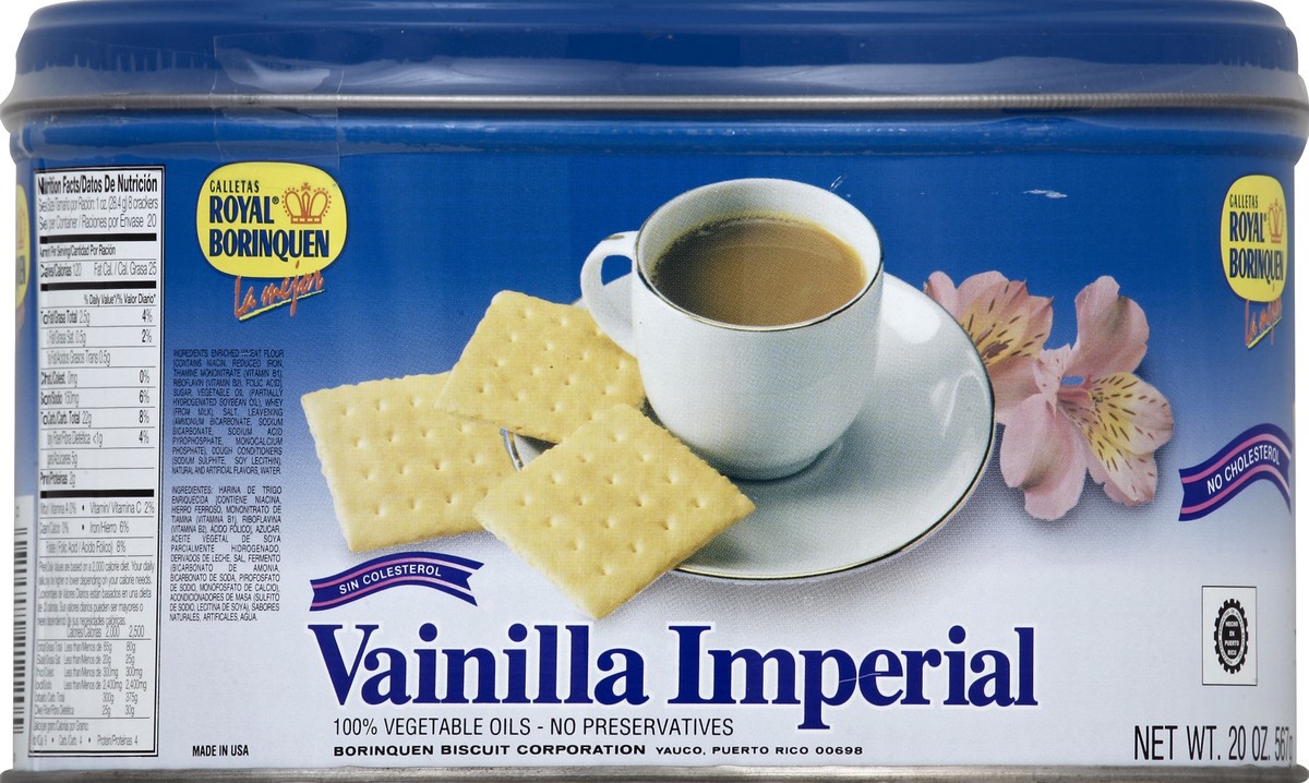 slide 1 of 4, Royal Borinquen Imperial Crackers / Vainilla, 20 oz