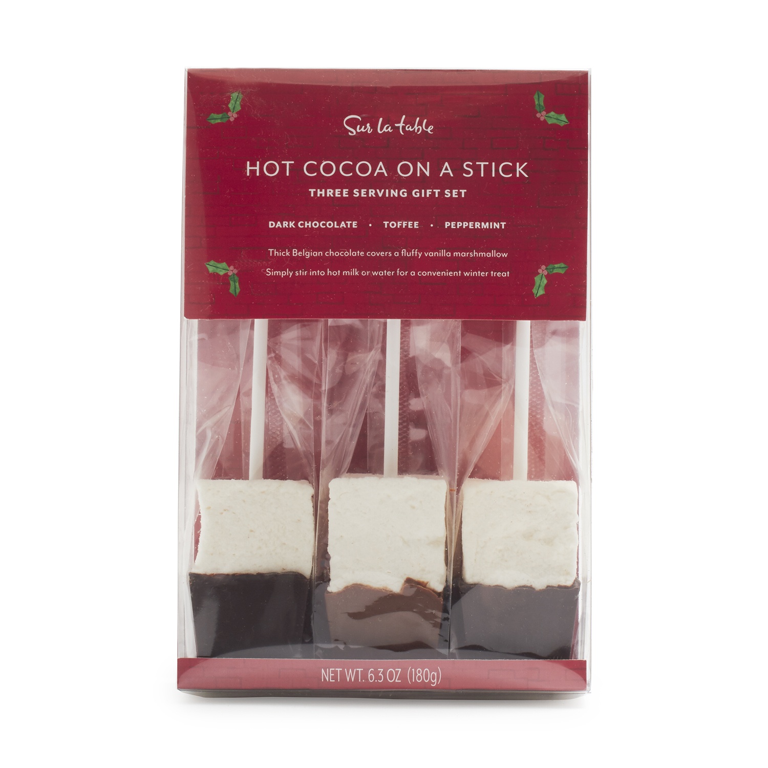 slide 1 of 1, Saxon Chocolates Hot Cocoa on a Stick, 3 ct