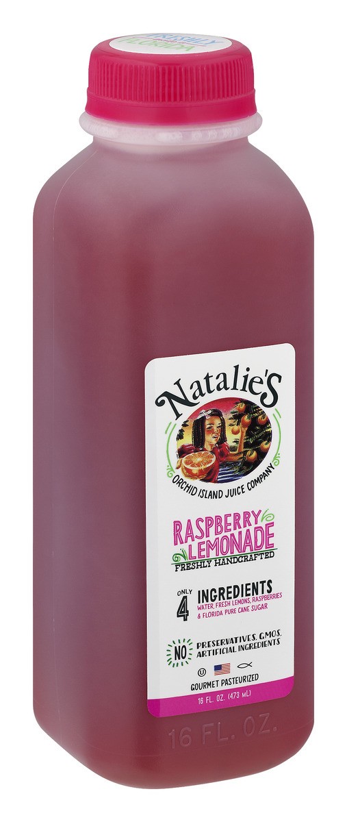 slide 10 of 11, Natalie's Natural Raspberry Lemonade, 16 oz