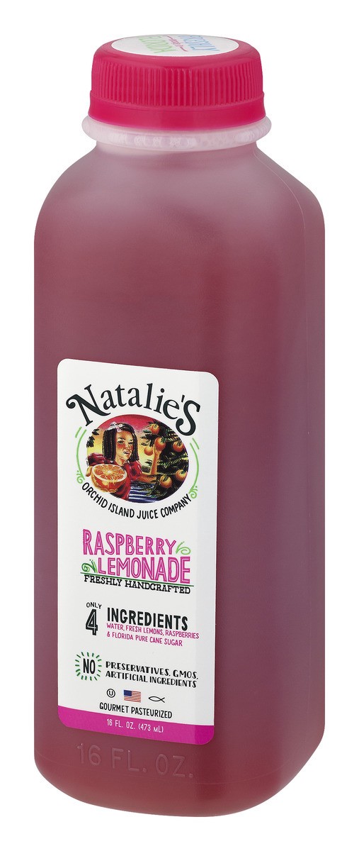 slide 4 of 11, Natalie's Natural Raspberry Lemonade, 16 oz