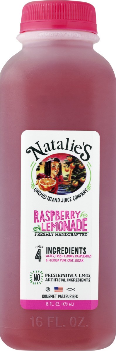 slide 2 of 11, Natalie's Natural Raspberry Lemonade, 16 oz