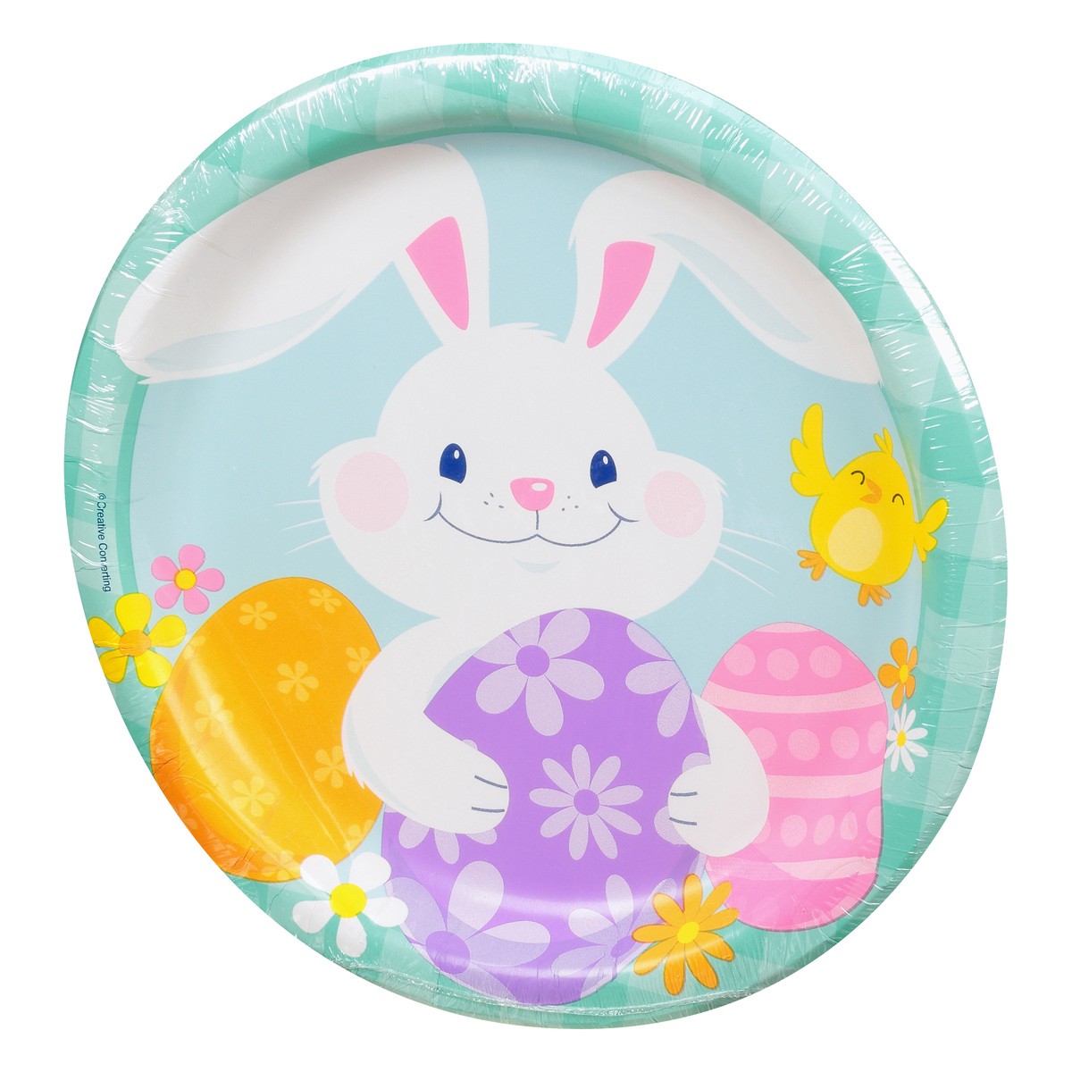 slide 3 of 9, Party Creations Creative Converting Funny Bunny 9In Plate Easter, 8 ct