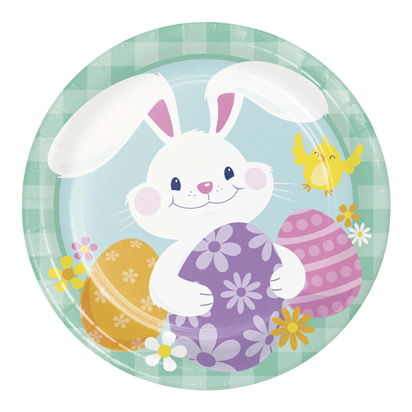 slide 1 of 1, Creative Converting Funny Bunny Dinner Plate, 1 ct