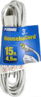 slide 1 of 2, Prime 3-Outlet Household Extension Cord - White, 15 ft
