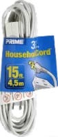 Prime 3-Outlet Household Extension Cord - White