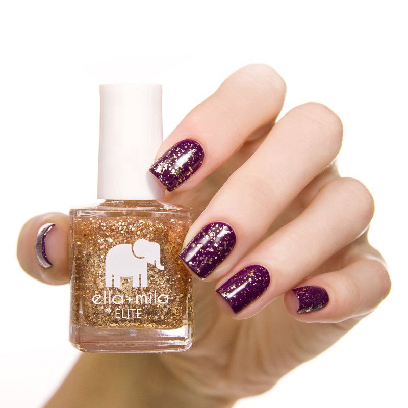 slide 5 of 5, ella+mila Elite Nail Polish Collection - Drippin' Gold - 0.45 fl oz, 0.45 fl oz