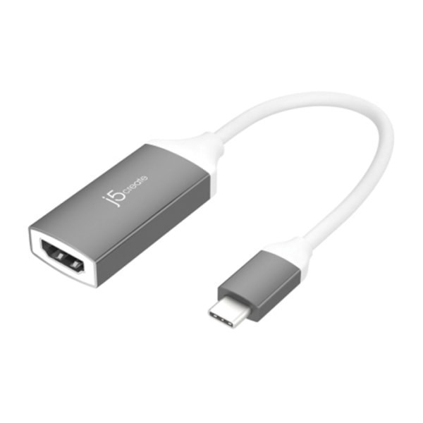 slide 2 of 5, j5create Usb Type-C-To-4K Hdmi Adapter, 7.87'', Gray, Jca153G, 1 ct