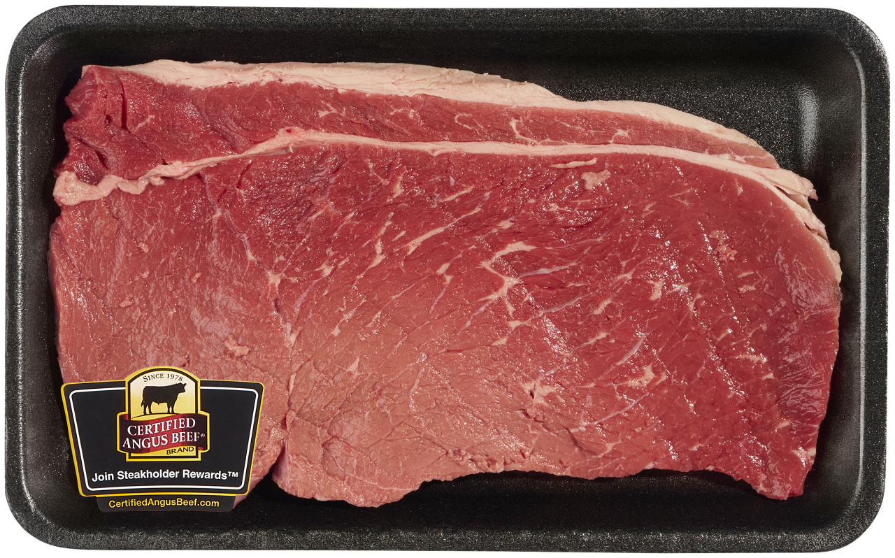 slide 1 of 1, USDA Choice Beef Top Round Thin Cut Steak - Per Package (Avg. 1 lb), per lb
