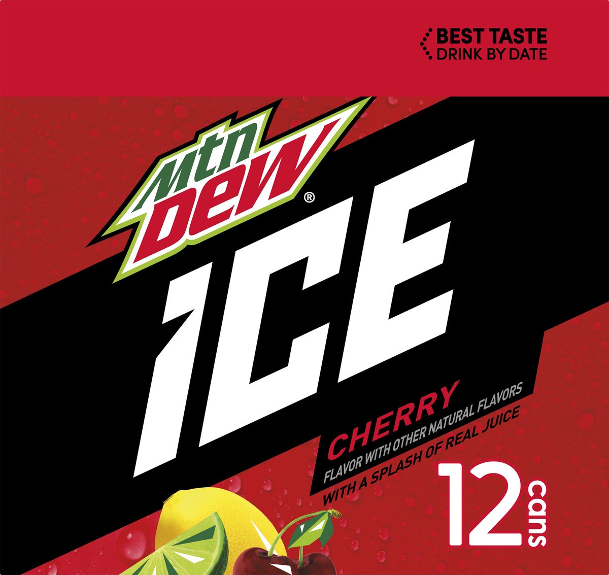 slide 5 of 5, Mountain Dew Ice Soda Lemon Lime with Cherry 12 Fl Oz 12 Count Can, 12 ct; 12 fl oz