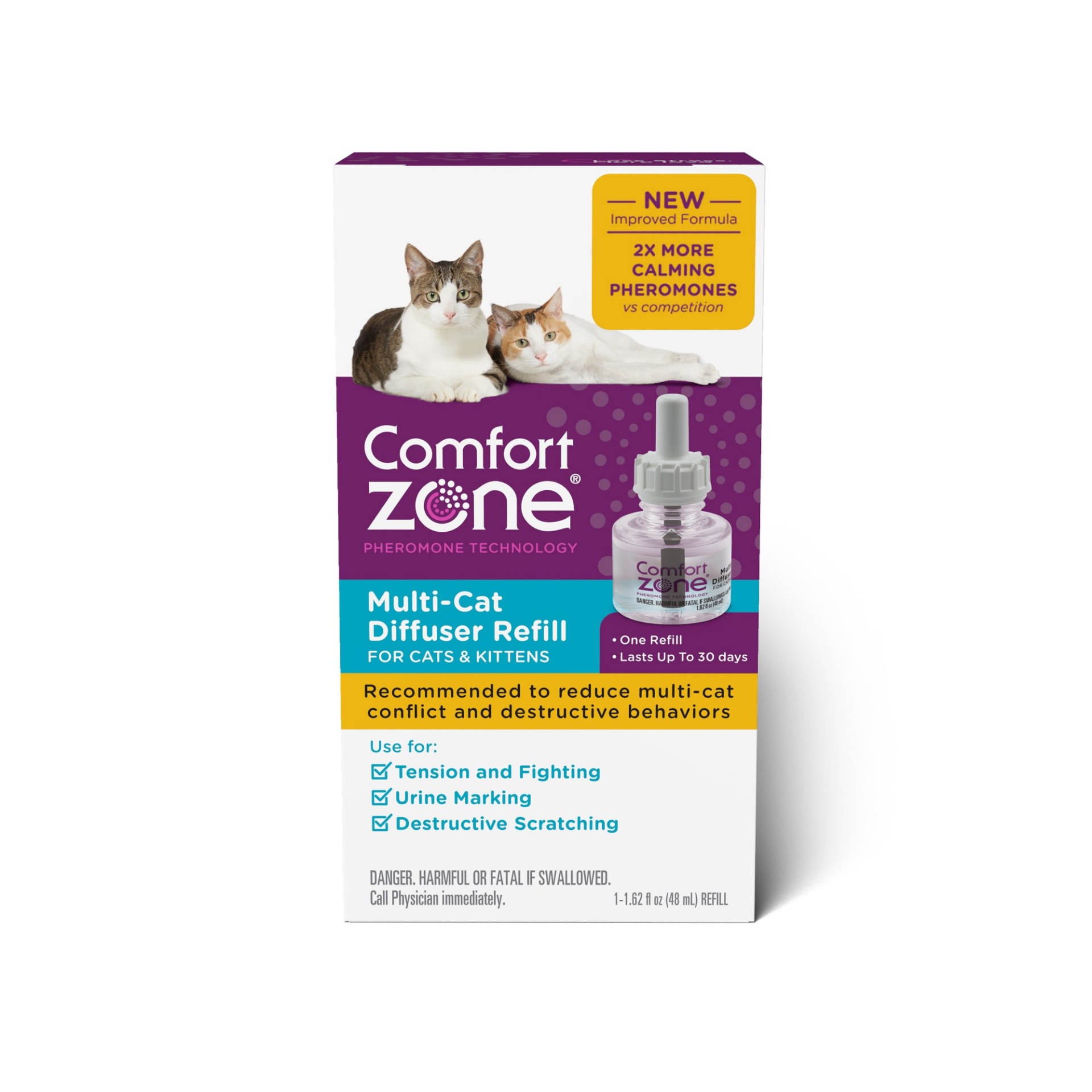 slide 1 of 1, Comfort Zone Multicat Control Refill, 1.6 fl oz