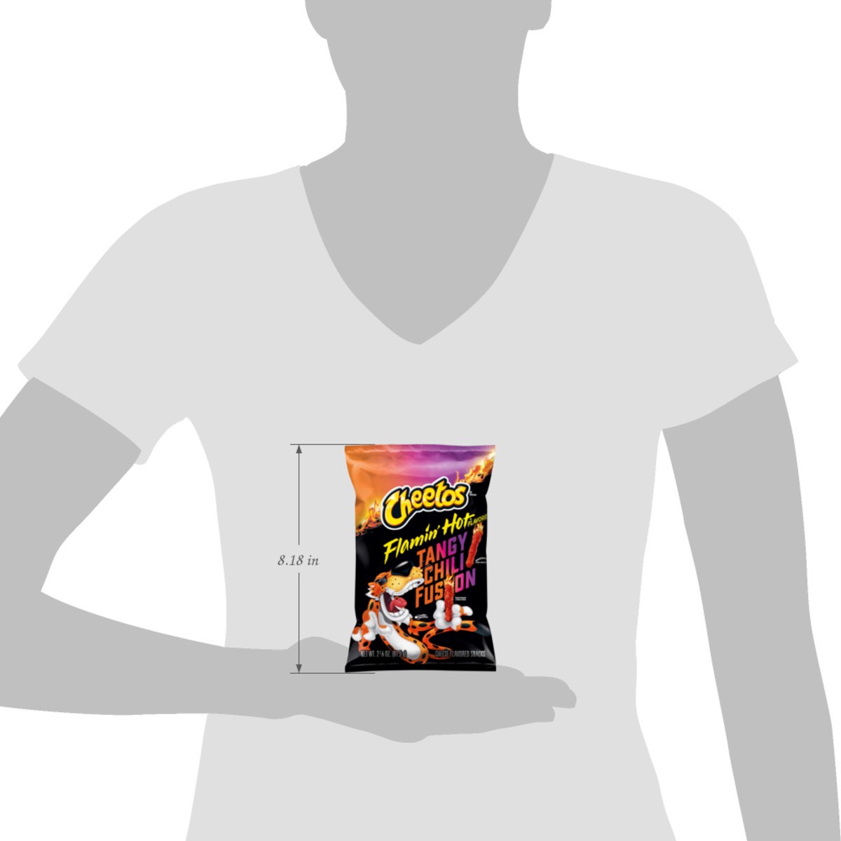 slide 2 of 6, Cheetos Cheese Flavored Snacks Flamin' Hot Tangy Chili Fusion 2 7/8 Oz, 2.875 oz