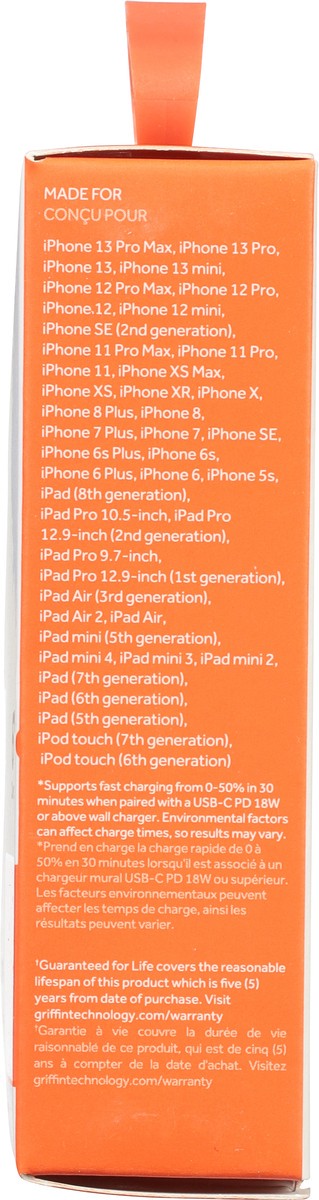 slide 10 of 11, Griffin Bros. Bros. 6 ft Charge/Sync Cable, 1 ea, 1 ct