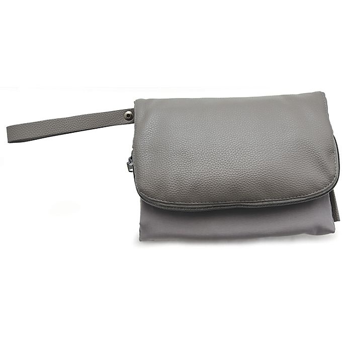 slide 1 of 4, goldbug Compact Diaper Clutch - Grey, 1 ct