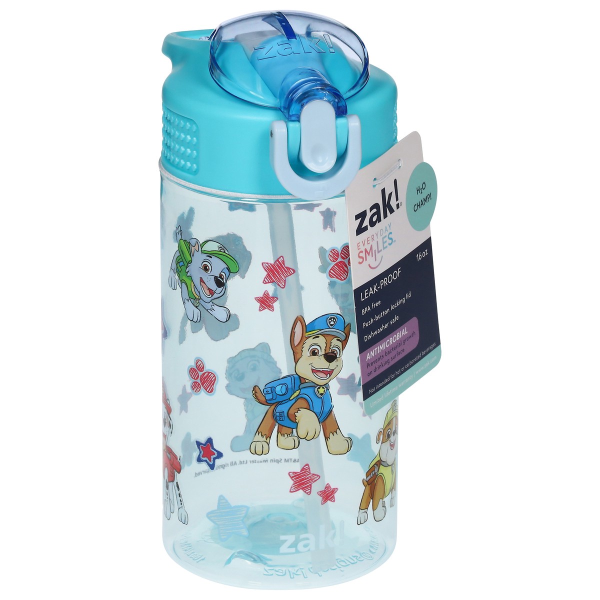 slide 7 of 11, Zak! Designs Everyday Smiles 16 Ounce Leak-Proof Bottle 1 ea, 1 ct
