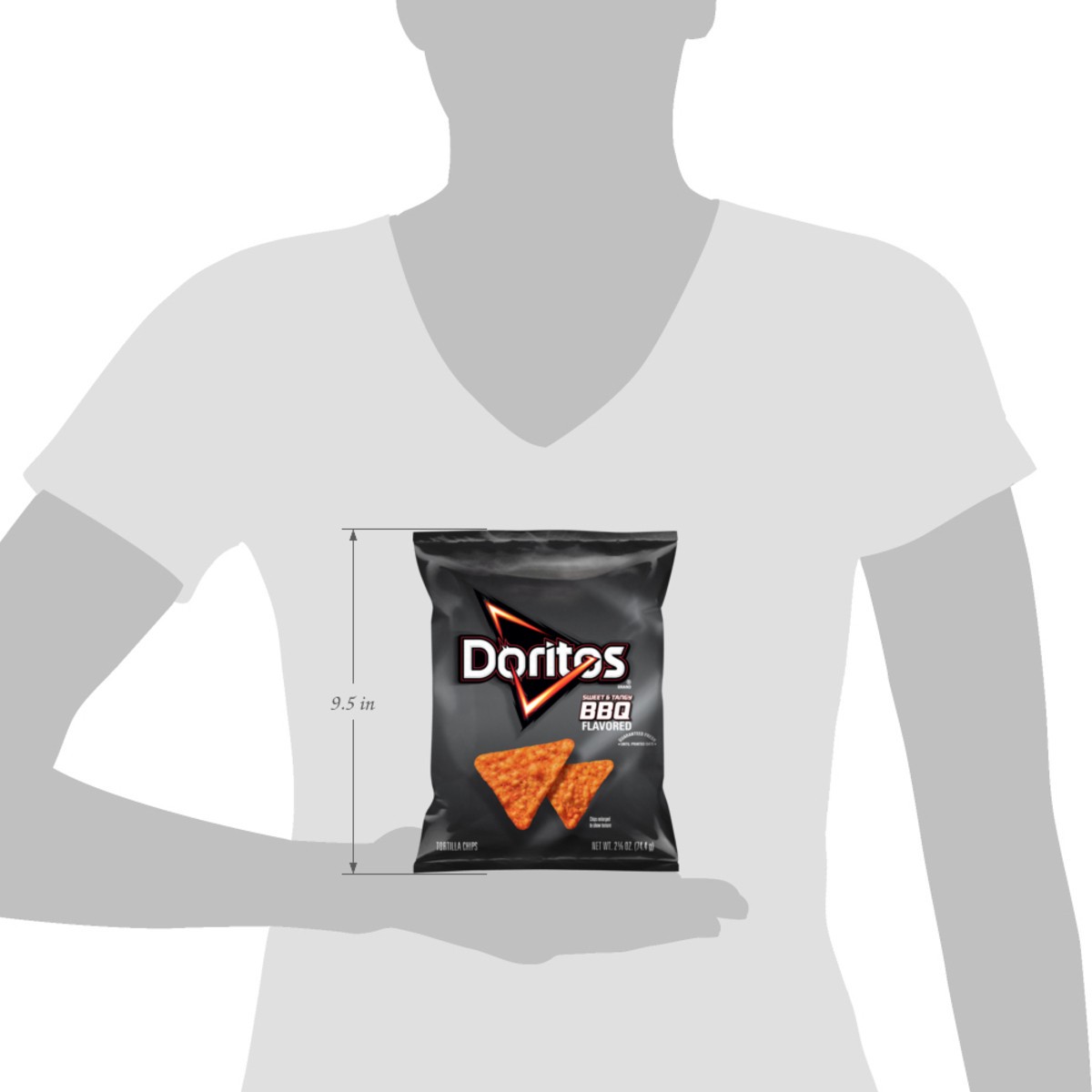 slide 2 of 9, Doritos Tortilla Chips Sweet & Tangy BBQ Flavored 2 5/8 Oz, 2.625 oz