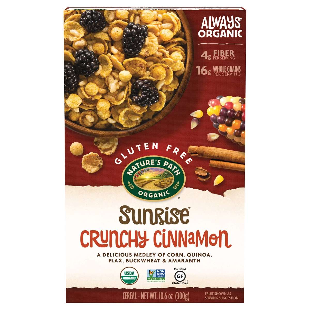 slide 4 of 6, Nature's Path Organic Crunchy Sunrise Cinnamon Cereal 10oz Box, 10.6 oz