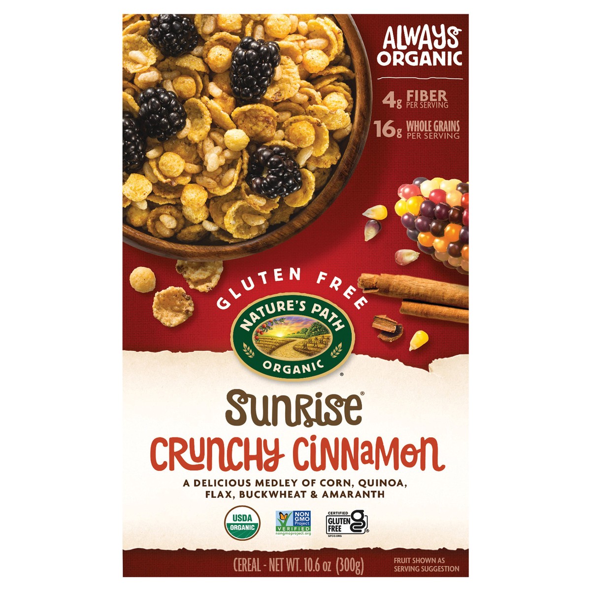 slide 1 of 6, Nature's Path Organic Crunchy Sunrise Cinnamon Cereal 10oz Box, 10.6 oz