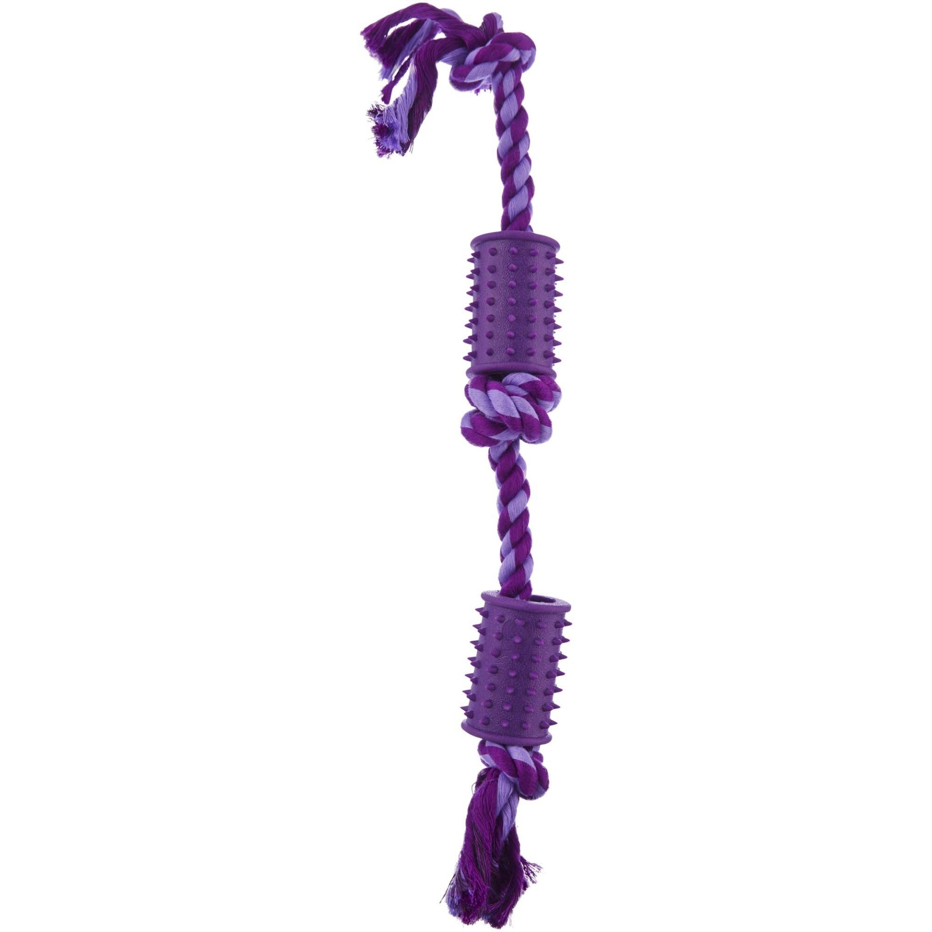 slide 1 of 1, Leaps & Bounds Toss and Tug Rope and Tpr Dog Toy, LG