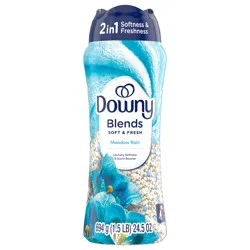 Downy Blends In-Wash Laundry Scent Booster Beads, Meadow Rain Scent, 24.5 OZ, Fabric Sottener Beads and Freshness