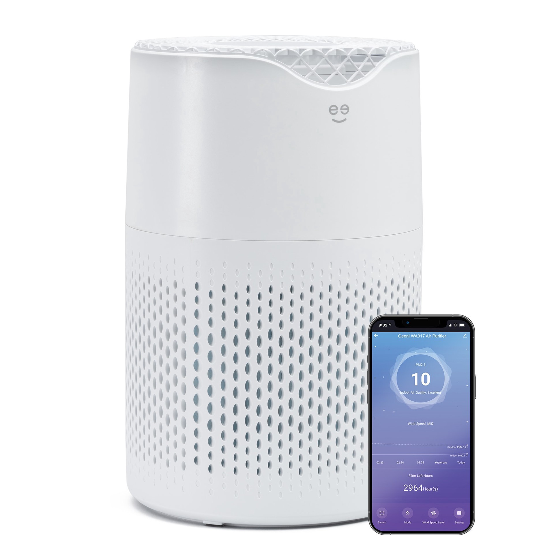 slide 1 of 1, Geeni PetConnect Smart Air Purifier, 1 ct