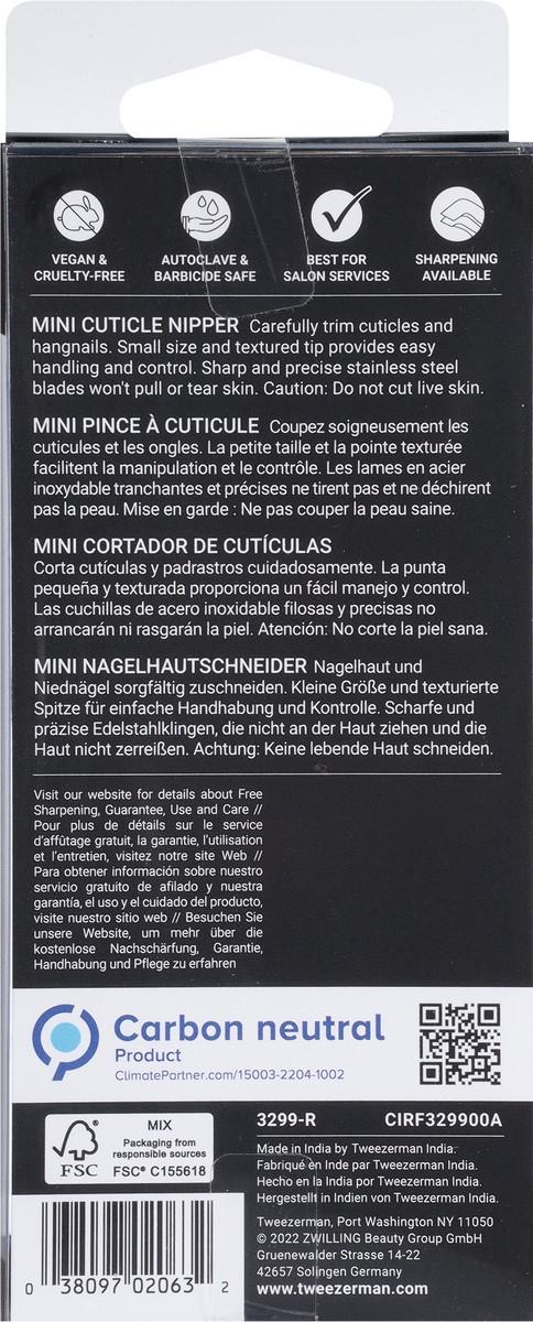 slide 6 of 9, Tweezerman Mini Cuticle Nipper Mini 1 ea, 1 ct