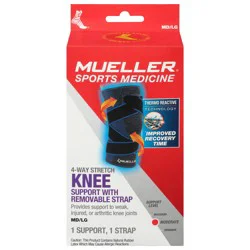 Mueller Moderate 4-Way Stretch Knee Support with Removable Strap Md/Lg 1 ea
