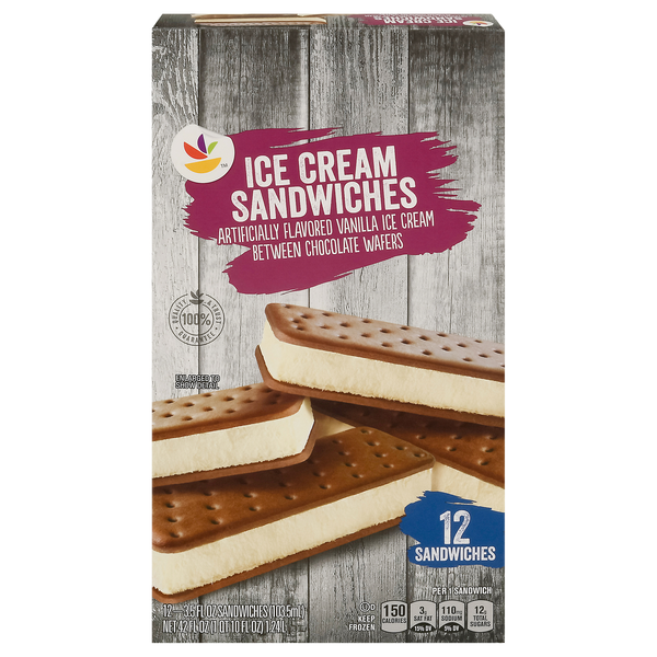 slide 1 of 1, GIANT Ice Cream Sandwiches - 12 ct, 12 ct; 42 oz