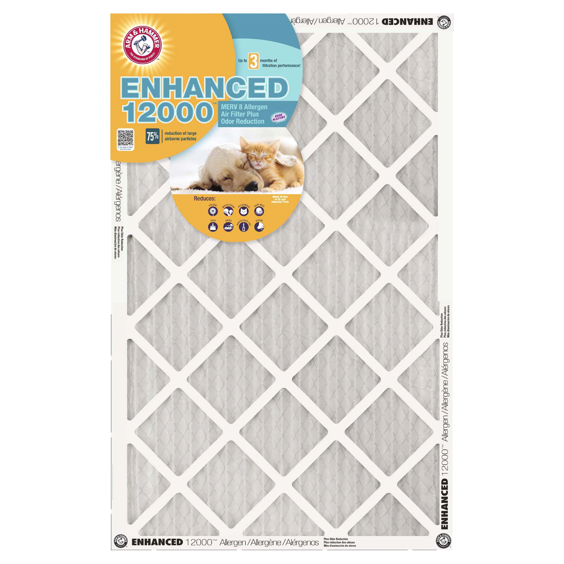 slide 1 of 1, ARM & HAMMER Arm Hammer Pet Fresh Air Filter, 20 in x 24 in x 1 in