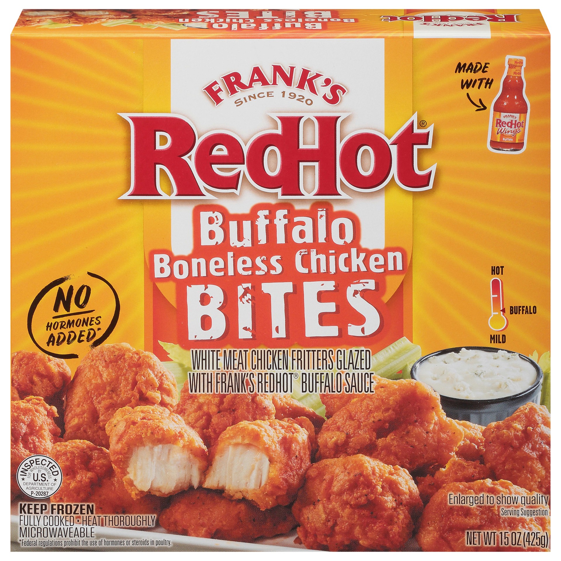 slide 1 of 5, Frank's RedHot  Frozen Chicken Bites - Buffalo, 15 oz