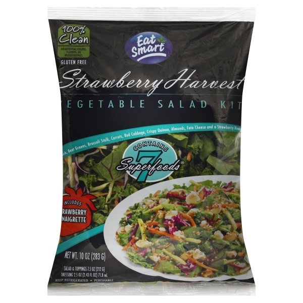 slide 1 of 1, Eat Smart Strawberry Harvest Vegetable Salad Kit, 10 oz