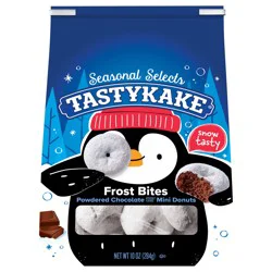 Tastykake Black & White Mini Donuts, Chocolate Donuts, 10 oz Bag