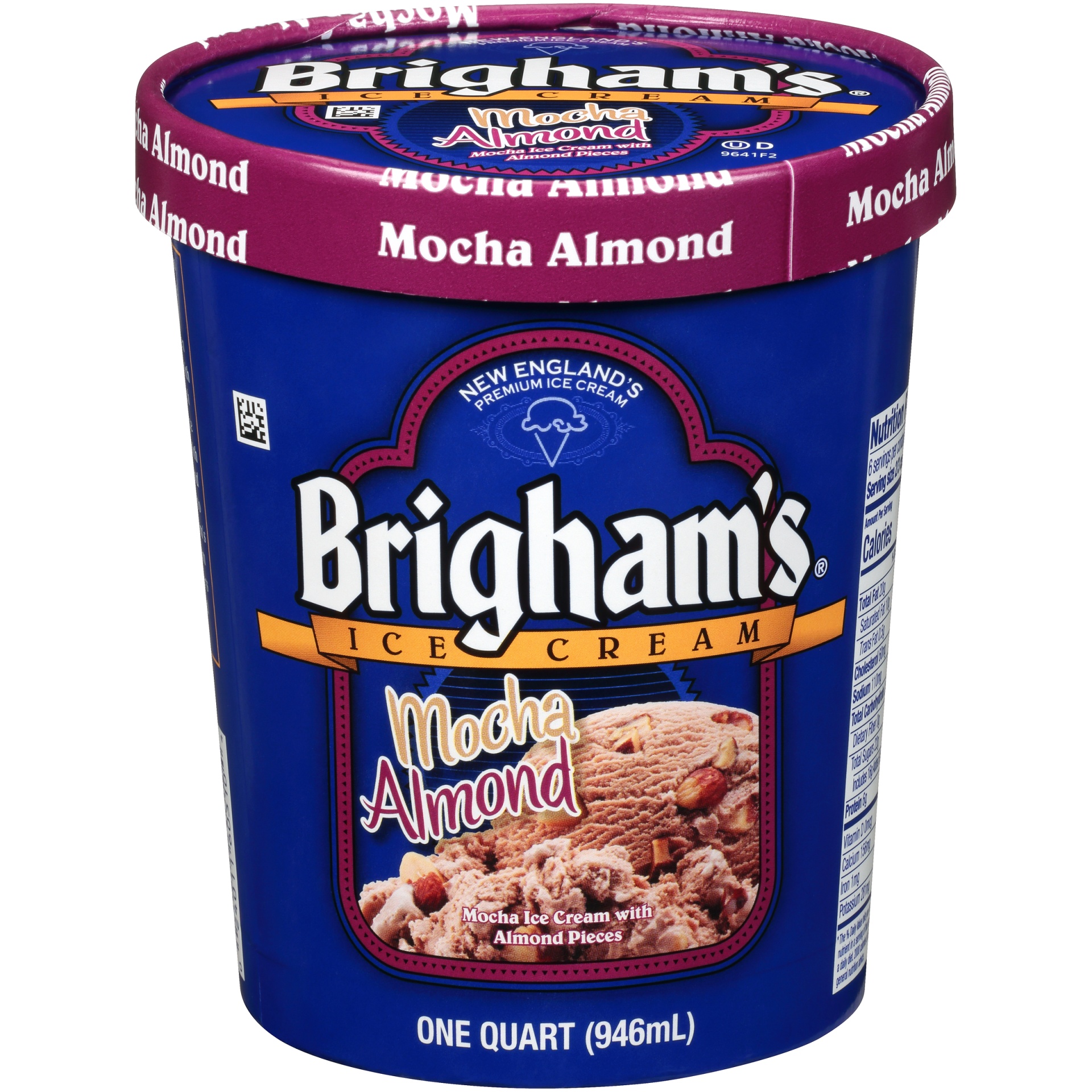 slide 1 of 7, Brigham's Mocha Almond Ice Cream, 1 qt
