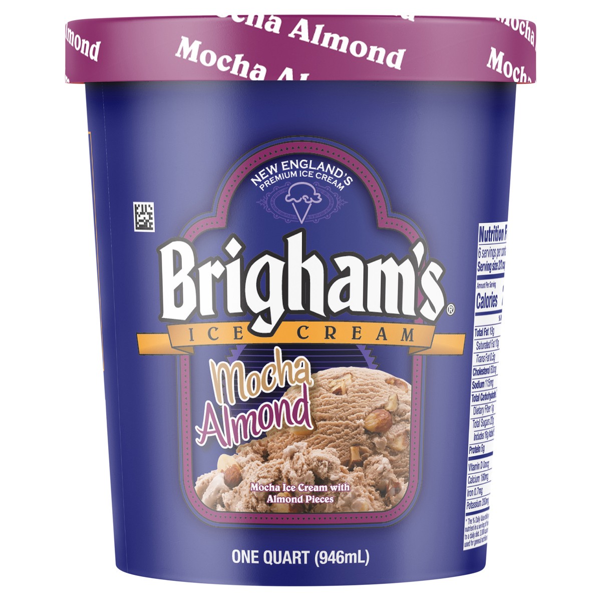 slide 1 of 11, Brigham's Mocha Almond Ice Cream, 1 quart, 1 ct