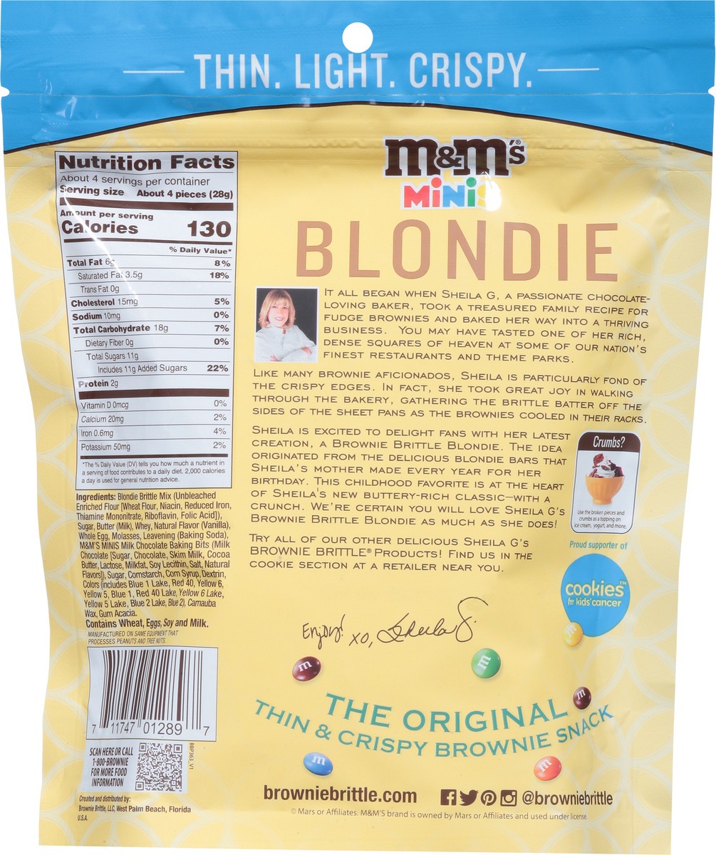 slide 12 of 14, Sheila G's Blondie M&M's Minis Brownie Brittle 4 oz, 4 oz