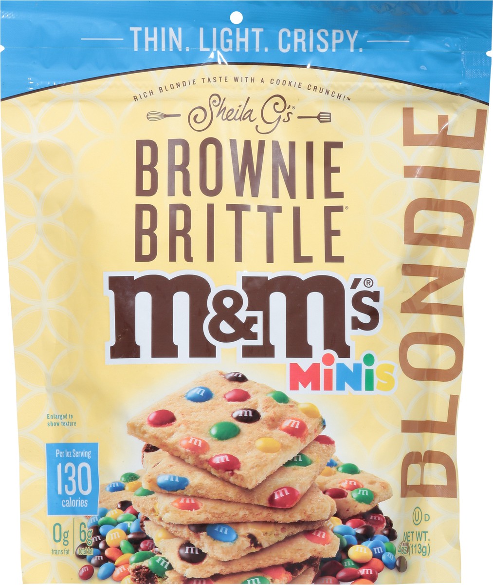 slide 5 of 14, Sheila G's Blondie M&M's Minis Brownie Brittle 4 oz, 4 oz