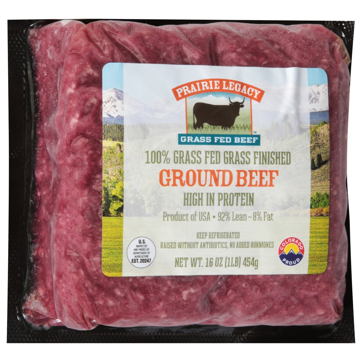 slide 9 of 9, Prairie Legacy 92/8 Ground Grass Fed Beef 16 oz, 16 oz