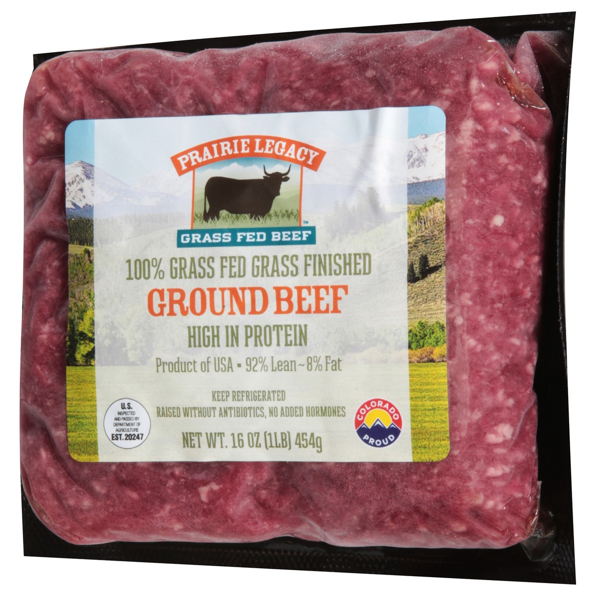slide 5 of 9, Prairie Legacy 92/8 Ground Grass Fed Beef 16 oz, 16 oz