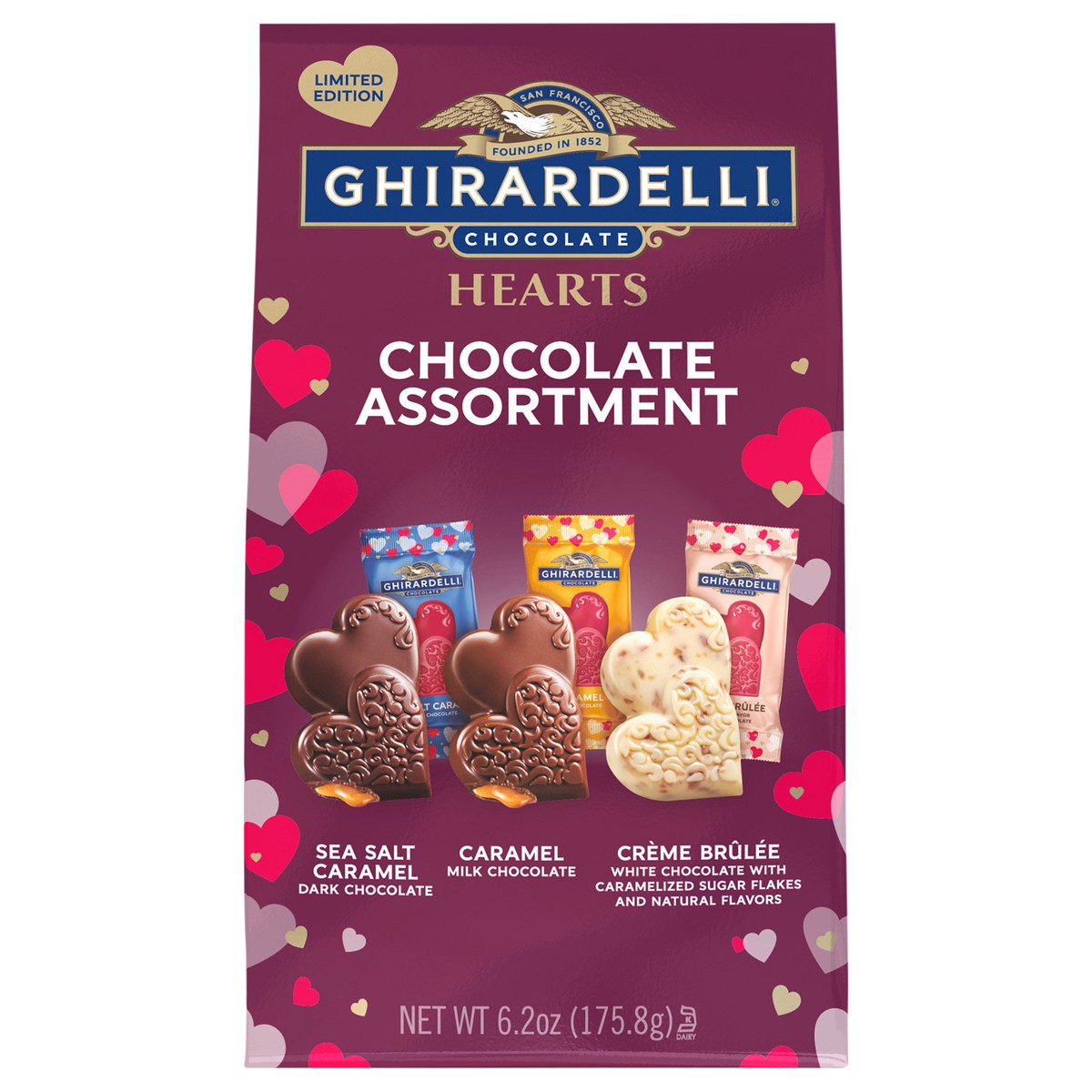 slide 1 of 5, GHIRARDELLI Chocolate Assortment Hearts , 6.2 oz, 6.2 oz