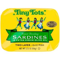 King Oscar Tiny Tots Wild Caught Sardines in Extra Virgin Olive Oil 3.75 ounces