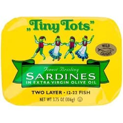 King Oscar Tiny Tots Wild Caught Sardines in Extra Virgin Olive Oil 3.75 ounces