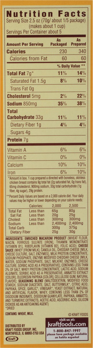 slide 10 of 14, Velveeta Classic American Skillets Buffalo Chicken Dinner Kit 11.2 oz Box, 11.2 oz