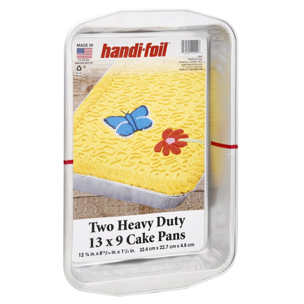slide 2 of 9, Handi Foil 13 x 9 Heavy Duty Cake Pans 2 ea, 2 ct