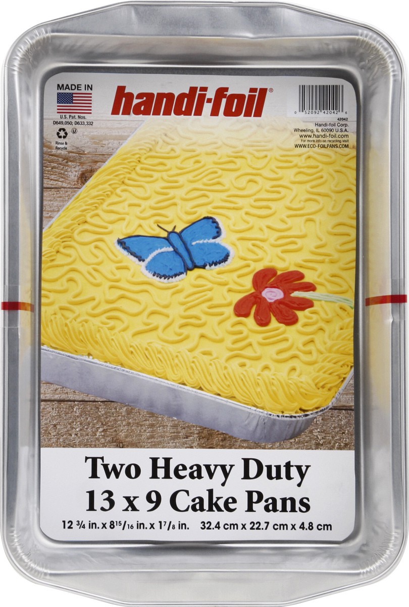 slide 1 of 9, Handi Foil 13 x 9 Heavy Duty Cake Pans 2 ea, 2 ct