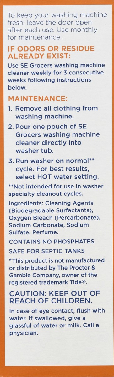 slide 7 of 9, SE Grocers Washing Machine Cleaner, 3 ct