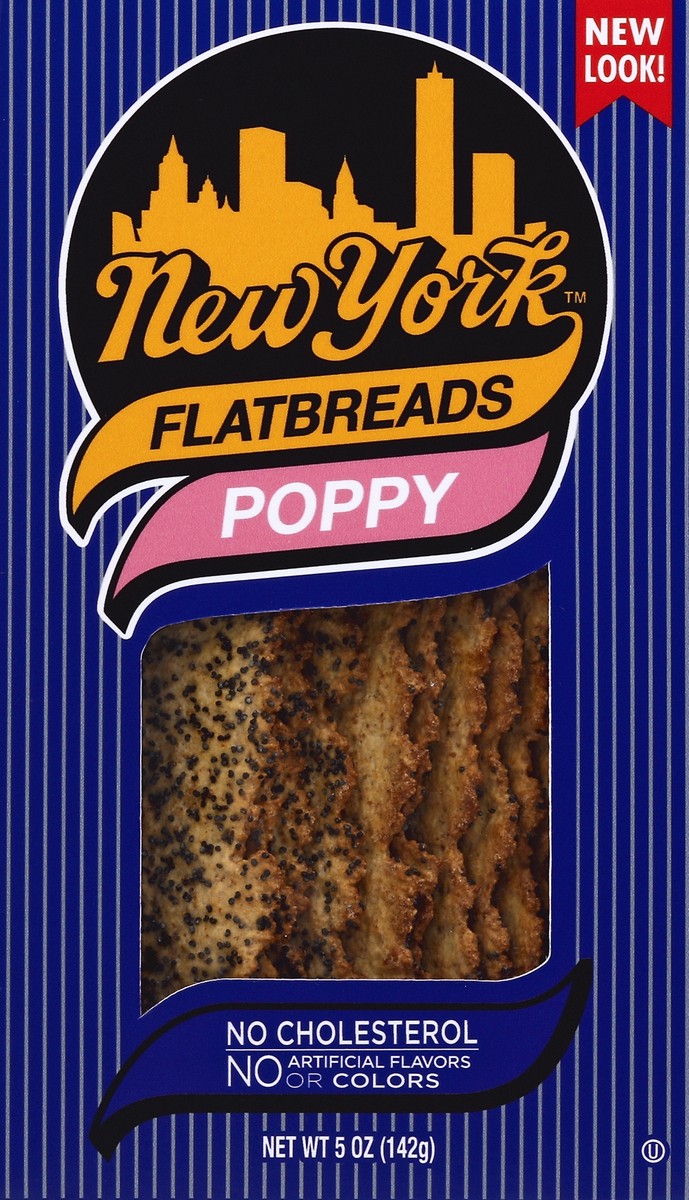 slide 6 of 6, New York Flatbreads Poppy Flatbreads 5 oz, 5 oz