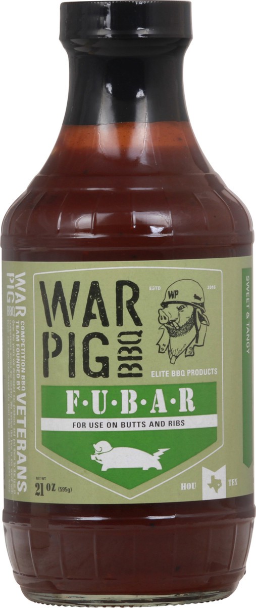 slide 1 of 9, WarPig BBQ Sweet & Tangy Sauce 21 oz Bottle, 16 oz