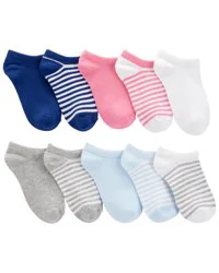 Carter's Kid 10-Pack No-Show Socks Multi 8-14
