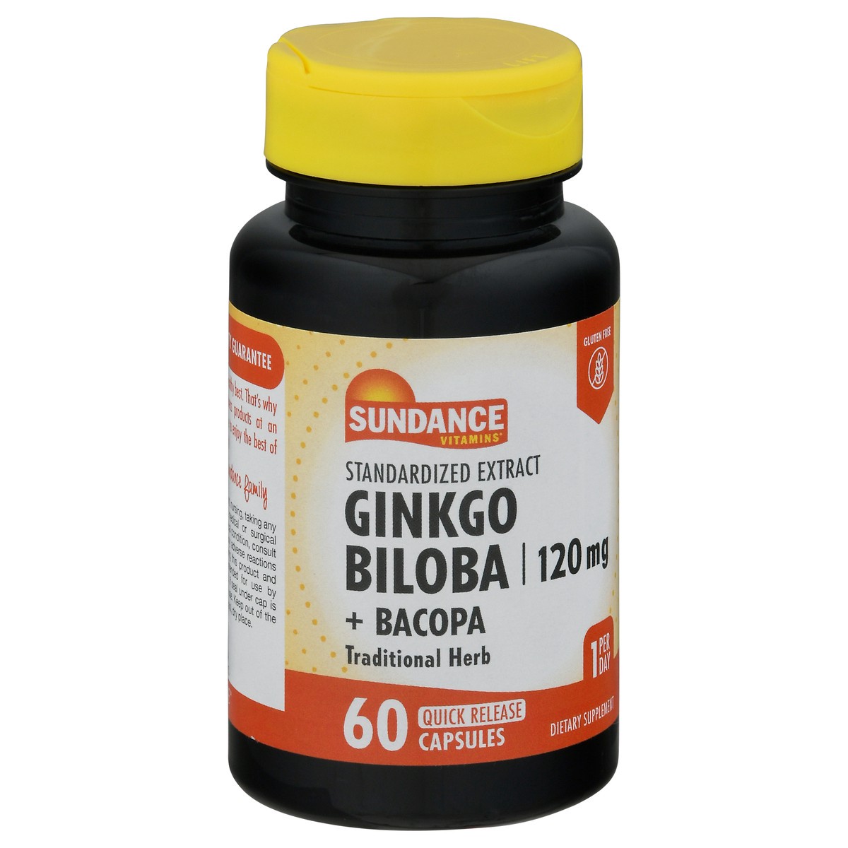 slide 7 of 9, Sundance Vitamins Quick Release Capsules 120 mg Ginkgo Biloba + Bacopa Capsules 60 ea, 60 ct