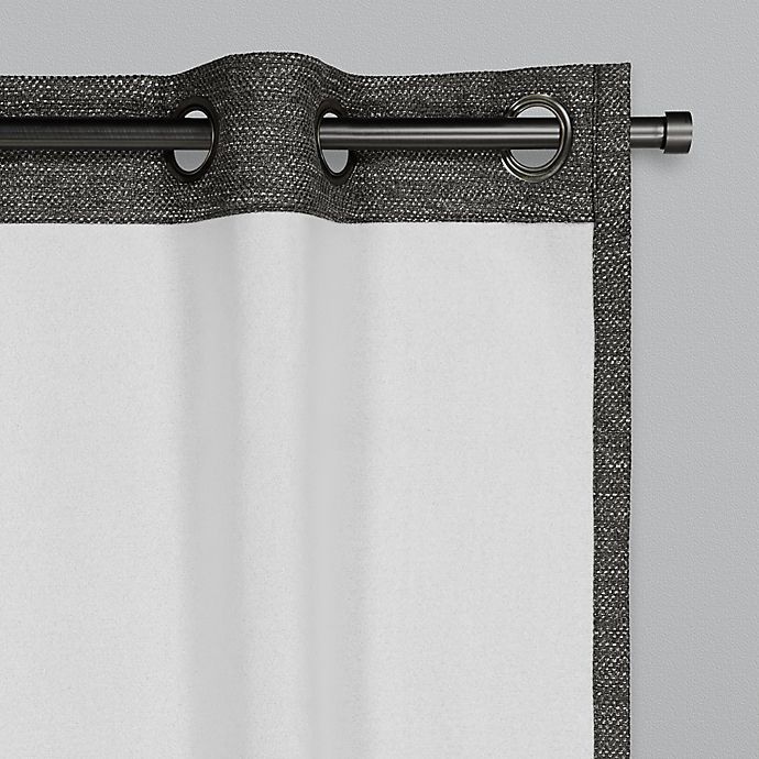 slide 2 of 6, Brookstone Saville Grommet 100% Blackout Window Curtain Panel - Charcoal, 84 in